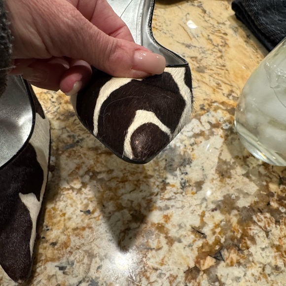 Guess by Marciano stylish faux cow print fur inspired stiletto high heels - Picture 15 of 16